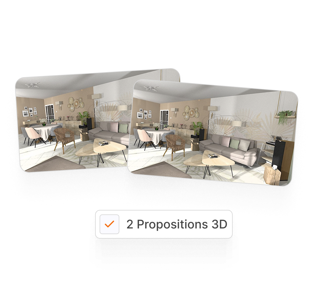 Étape 03 — 2 propositions 3D